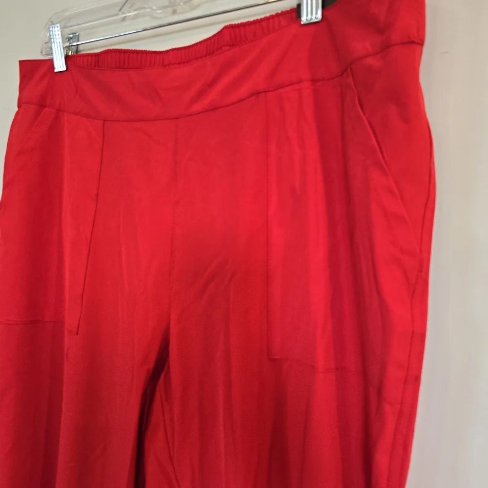 NEW‎ RAFAELLA COMFORT CROPPED PANTS WOMENS SIZE XXL TRUE RED.E63
